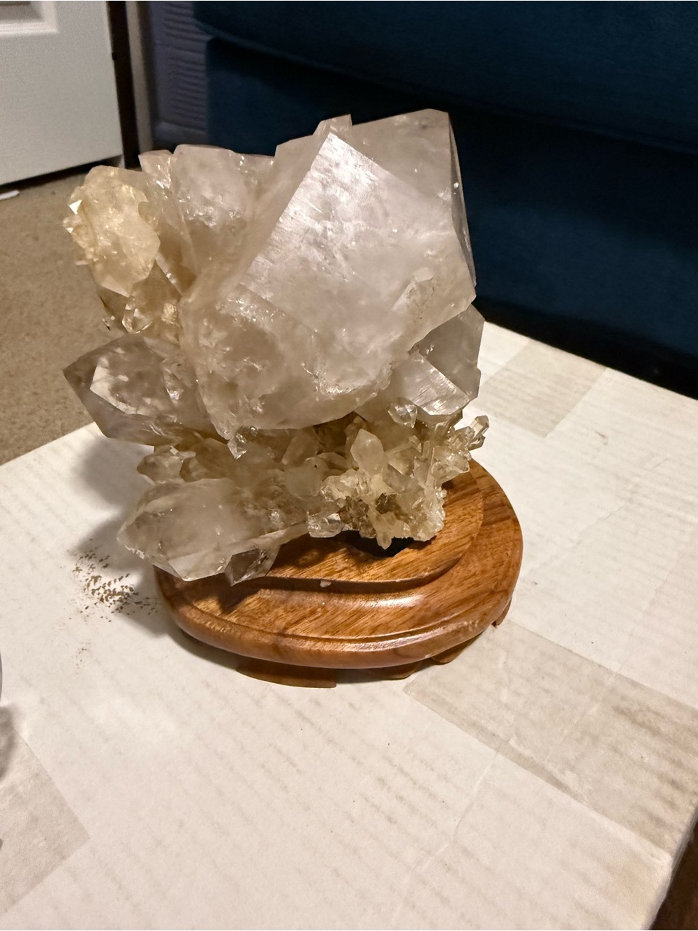 Large Natural Clear Himalayan Quartz Crystal Cluster Geode 3lbs 5oz
